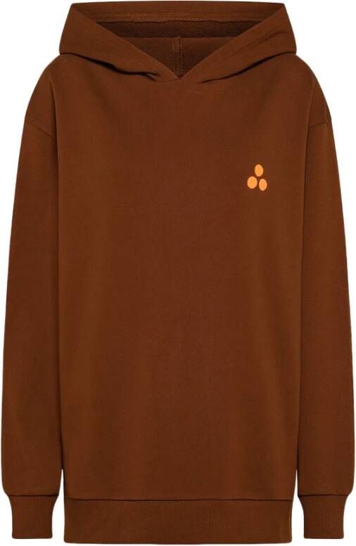 Peuterey Kleurblok katoenen sweatshirt , Bruin, Dames