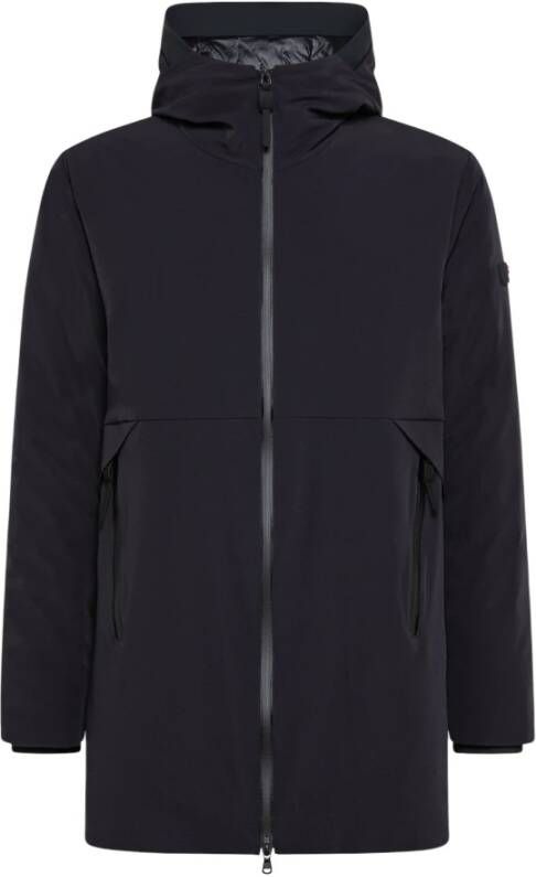 Peuterey Gladde miniHeren en geavanceerde trenchcoat in Primaloft , Zwart, Heren