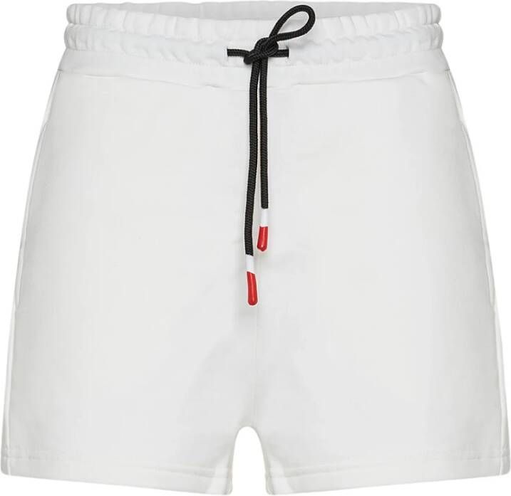 Peuterey Cotton fleece shorts , Wit, Dames