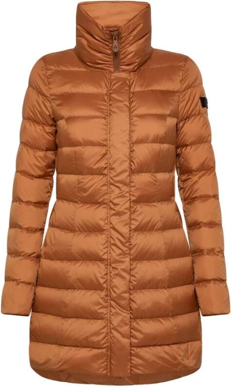 Peuterey Omlaag jasje met hoge kraag , Bruin, Dames