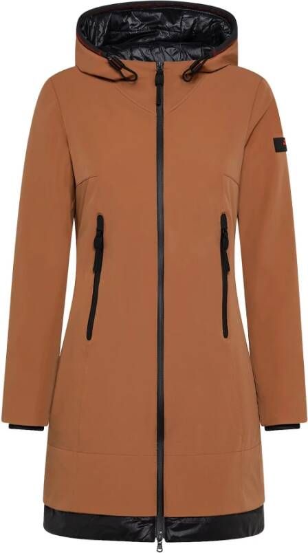 Peuterey Slim fit Parka in ripstop fabric , Bruin, Dames