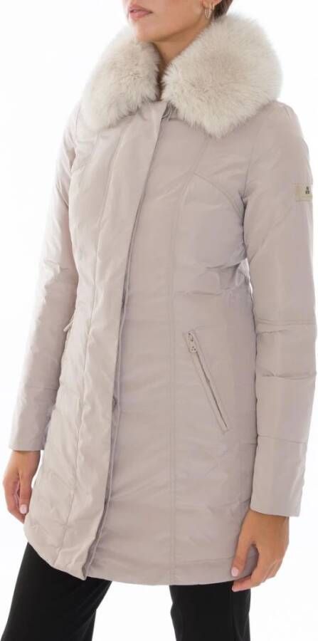 Peuterey Grijze polyester jassen coat , Grijs, Dames