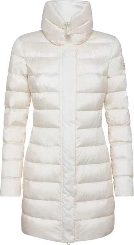 Peuterey Down jacket with high collar , Wit, Dames