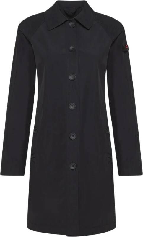 Peuterey Shiny cotton and nylon trench , Zwart, Dames