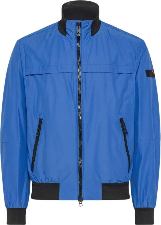Peuterey Cotton and nylon biker jacket , Blauw, Heren