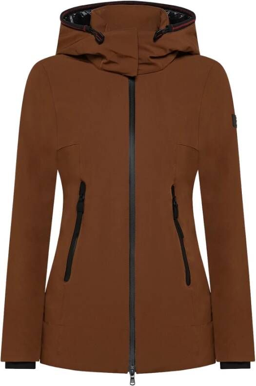 Peuterey Soepel minimaal, verfijnde jas , Bruin, Dames