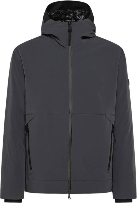 Peuterey Smooth Primaloft bomber jacket with black details , Grijs, Heren