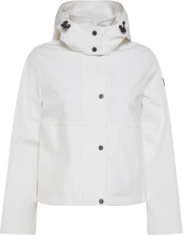 Peuterey Short tapered bomber jacket , Wit, Dames