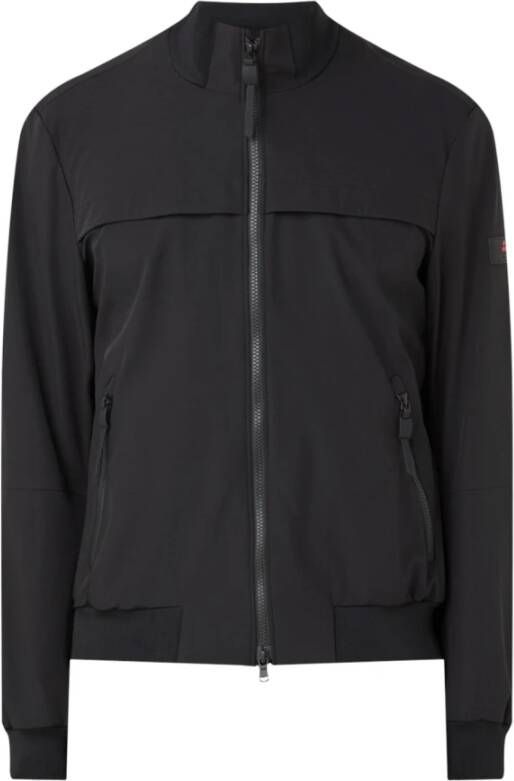 Peuterey Smooth bomber jacket in stretch fabric , Zwart, Heren