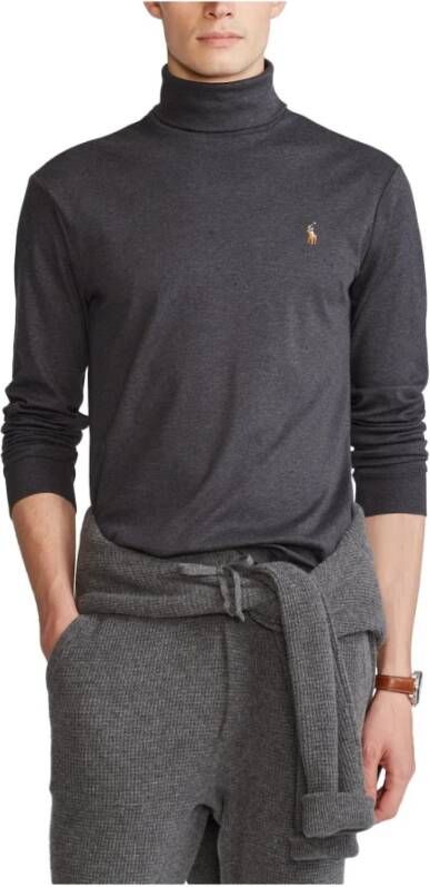 Ralph Lauren Soft Cotton Turtleneck , Grijs, Heren