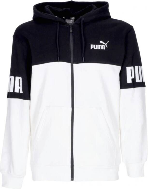 Puma Power Colorbloc full zip hoodie , Wit, Heren