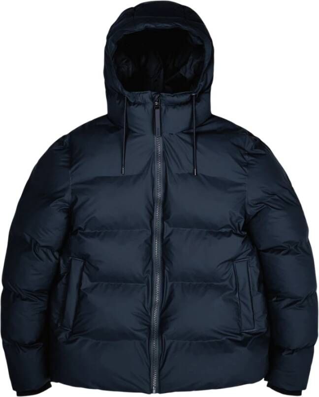 Rains Gewatteerde Jassen Blauw Dames