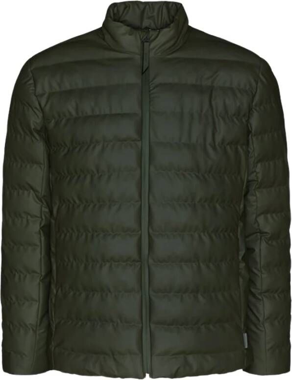 Rains Gewatteerde Jassen Groen Dames