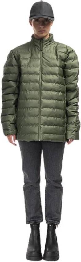 Rains Gewatteerde Jassen Groen Dames