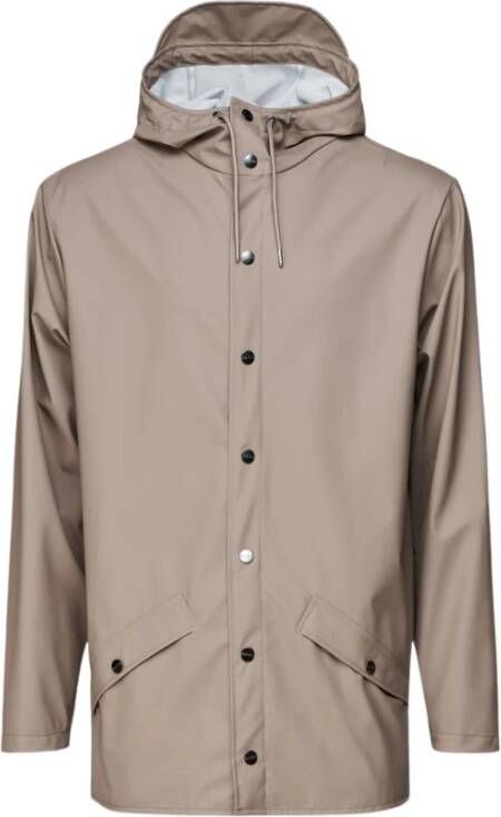 Rains Jas met drukknoopsluiting en kap, waterafstotend Jacket