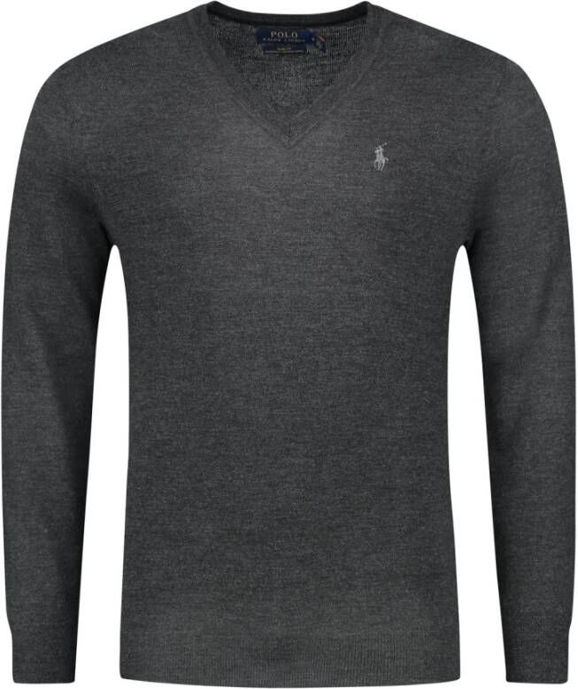 Ralph Lauren Gebreide kleding met V hals , Grijs, Heren