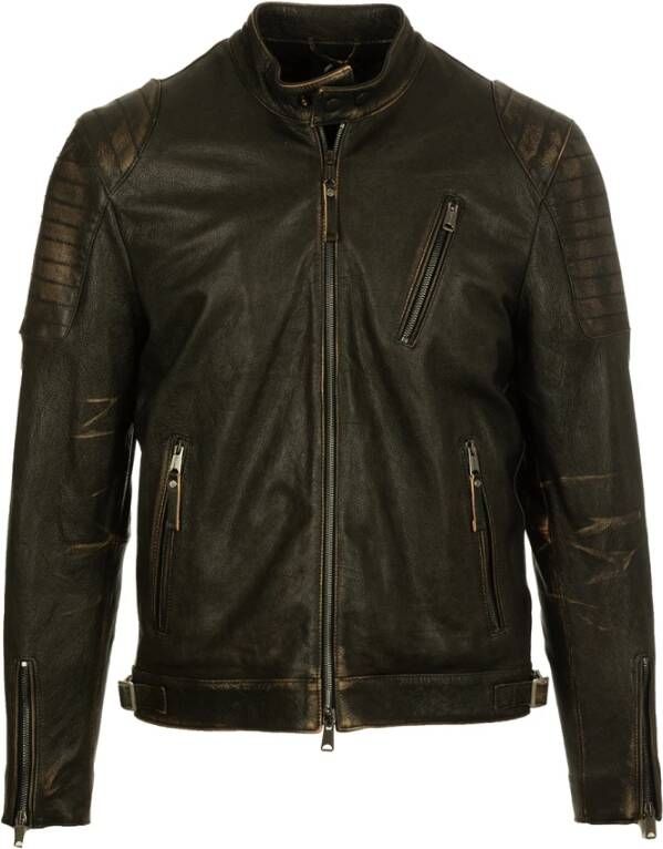 Replay Leren Jassen Bruin Heren