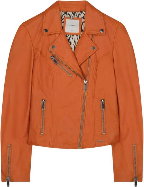 Rino&Pelle Leren en Suède Jassen Oranje Dames