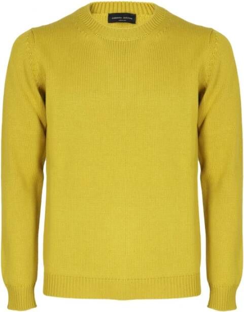 Roberto Collina Sweaters geel , Geel, Heren