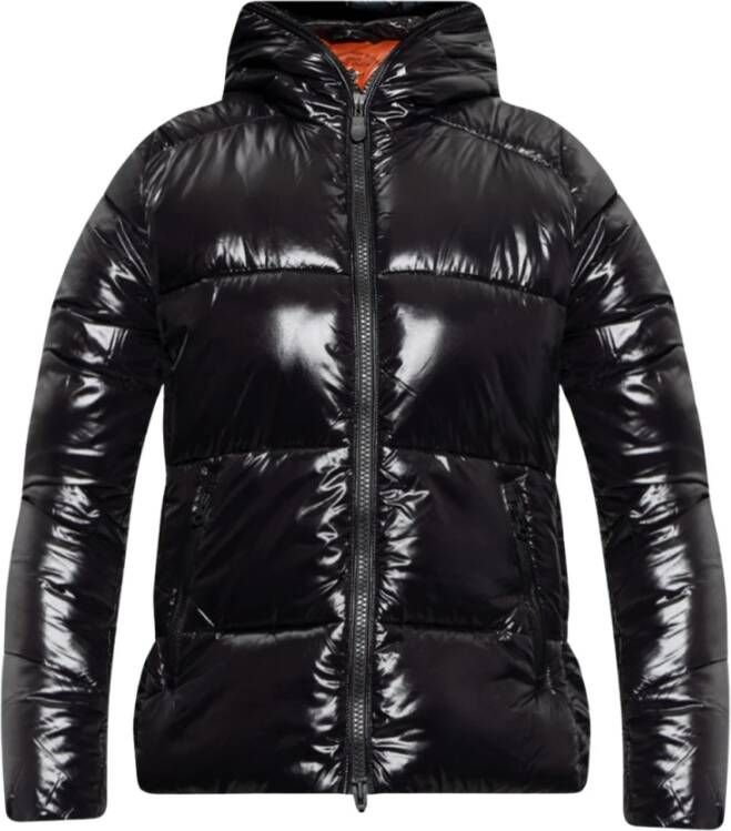 Save The Duck Geluk geïsoleerd jasje met capuchon , Zwart, Dames