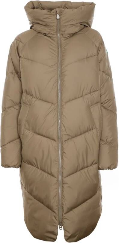 Save the Duck Jacelyn longline puffer jas met steekzakken