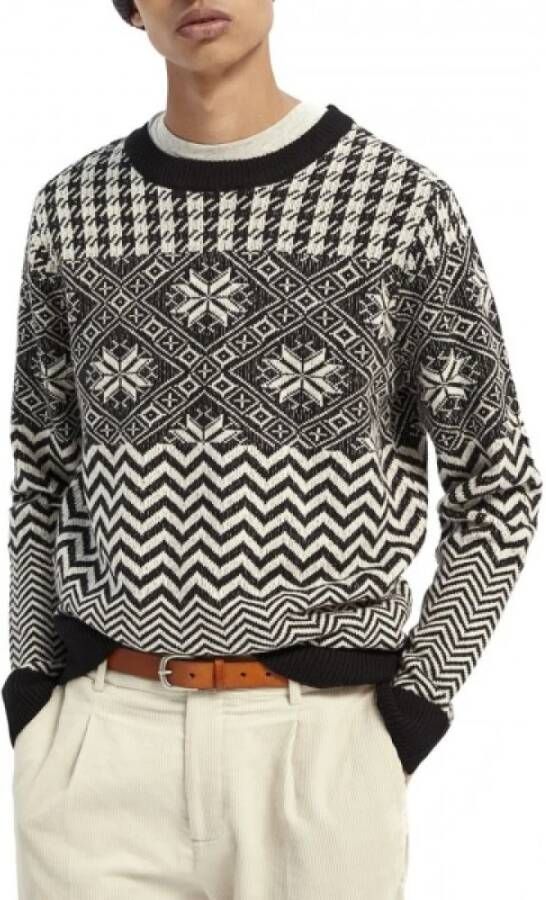 Scotch & Soda Lichtgewicht trui met patroon van een wolmix
