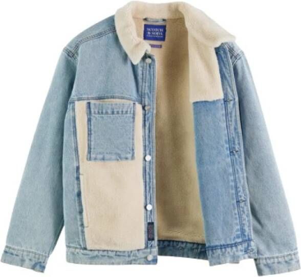Scotch & Soda Teddy lined denim trucker jacket