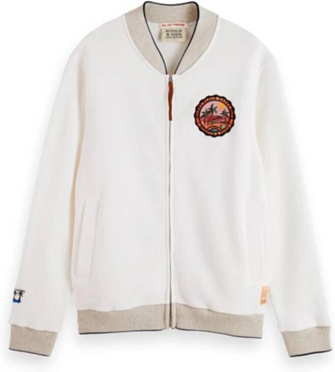 Scotch & Soda Bomberjack van biologisch katoen met front en backprint