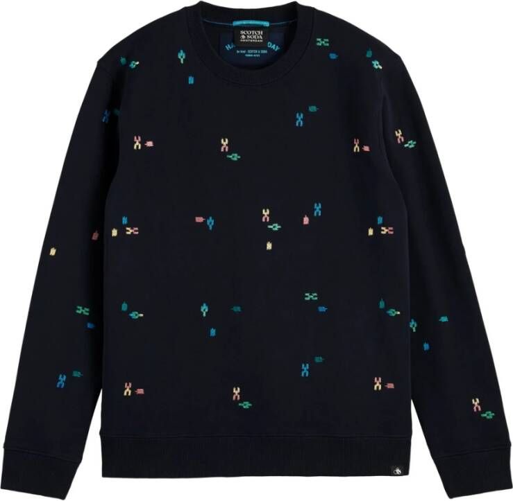 Scotch & Soda Sweater met borduursel en ronde hals