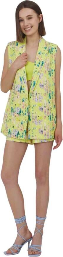 Silvian Heach Blazer Gilet Stampato , Geel, Dames