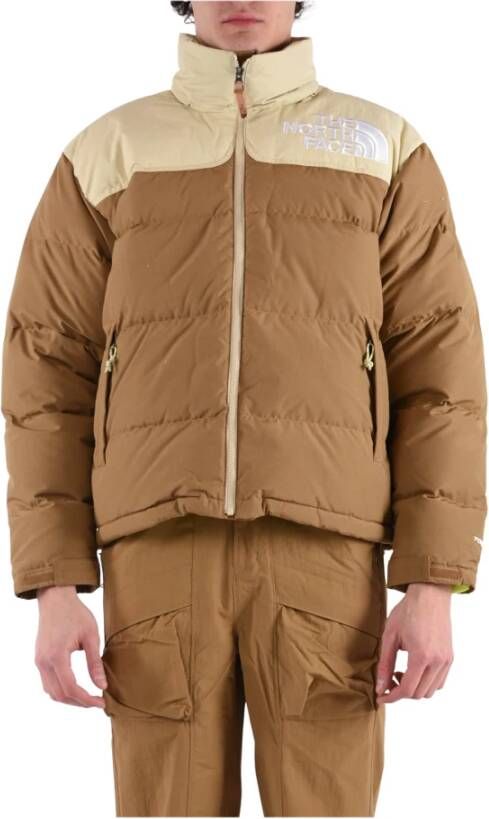 The North Face Men Clothing Jacket Brown Ss23 , Bruin, Heren