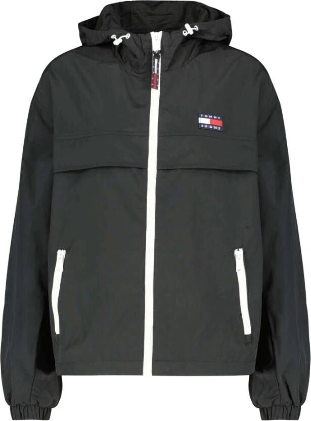 Tommy Jeans Windjacke Chicago Windbreaker , Zwart, Dames