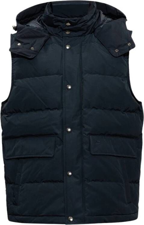 Woolrich Blauw Aleutiaans vest , Blauw, Heren