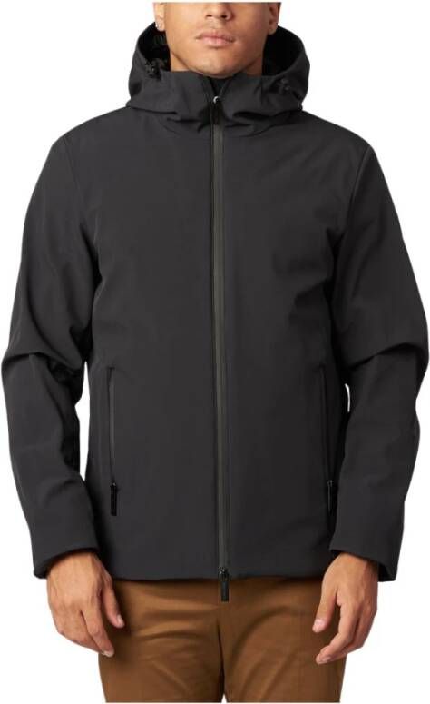 Woolrich Pacific gewatteerd softshell jack met capuchon