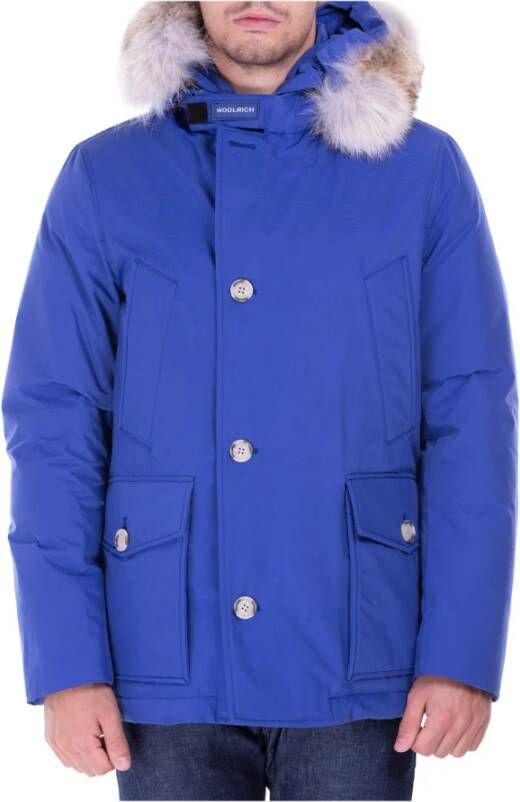 Woolrich Blue Arctic Anorak Jacket Cfwoou0272Mrut0001 , Blauw, Heren