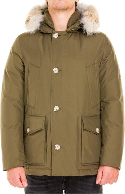 Woolrich Groene parka jas , Groen, Heren