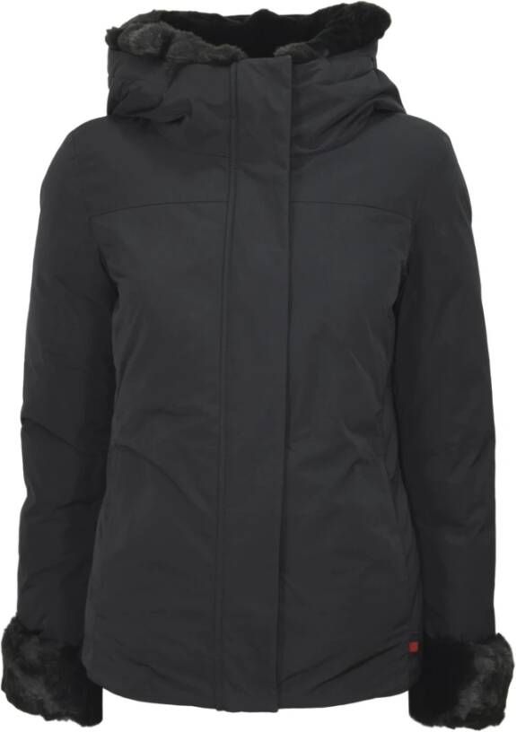 Woolrich Zwarte luxe Boulder Parka Faux Fur Cfwwou0349Frut0573 , Zwart, Dames