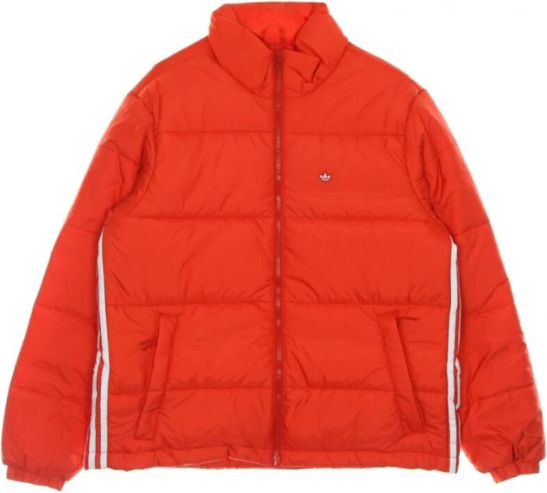 Adidas Down Jacket Gevoted opstaande kraag puffer jas , Rood, Heren