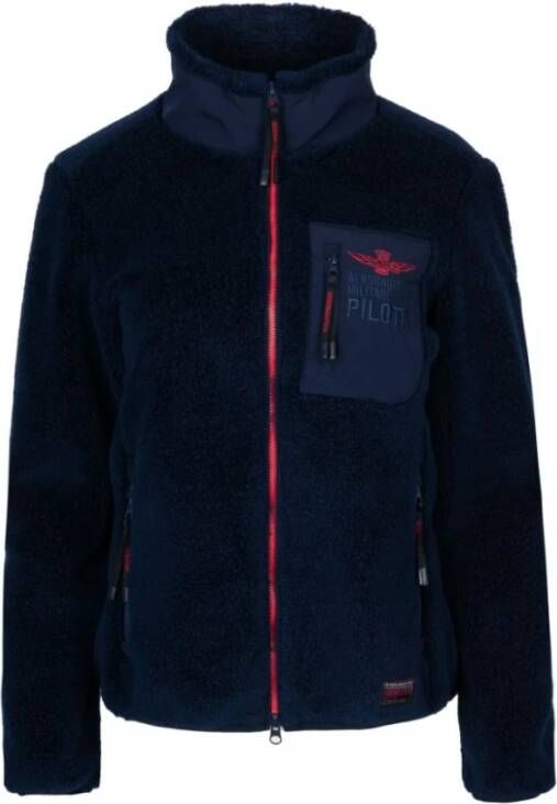 aeronautica militare Fleece jassen , Blauw, Dames