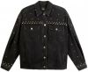 Alix the Label Zwarte Spijkerjas Ladies Woven Studded Denim Jacket online kopen
