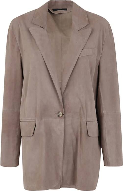 Arma Single Breasted Coats , Grijs, Dames