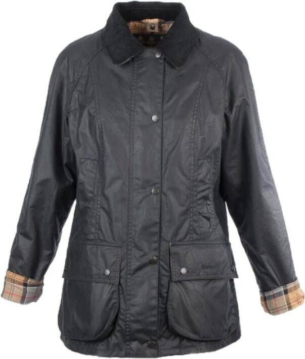 Barbour Beadnell wax jas , Blauw, Dames