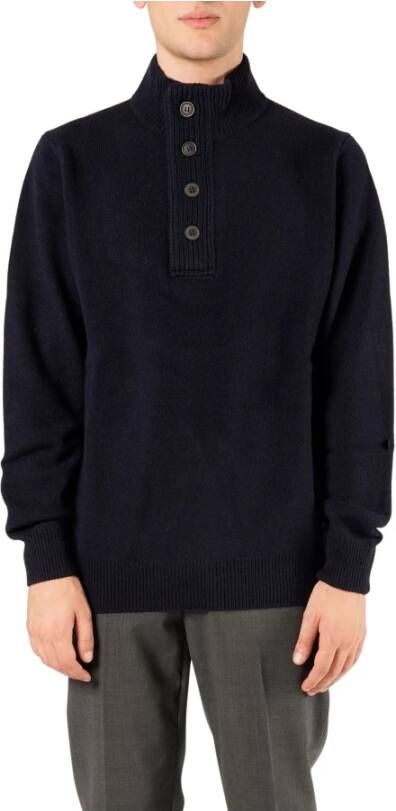 Barbour Half Zip Patch Jumper , Blauw, Heren