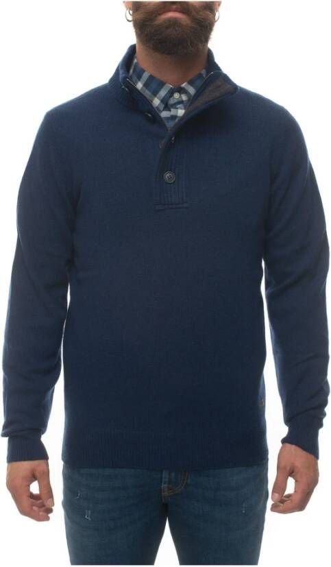 Barbour Halve zip pullover , Blauw, Heren