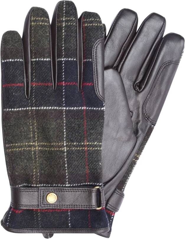 Barbour Guanti Newbrough Tartan Mgl0051Ny91 , Zwart, Heren