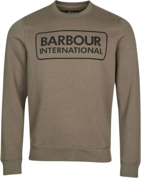 Barbour International Trui Logo , Bruin, Heren