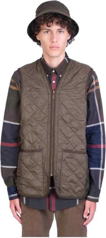 Barbour Polarquilt wais casual jas in polyamide , Groen, Heren