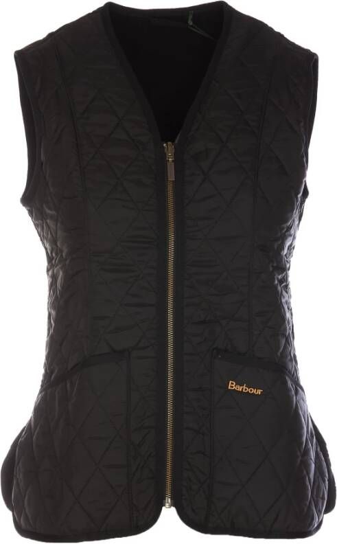 Barbour Quilted V Neck Gilet , Zwart, Dames