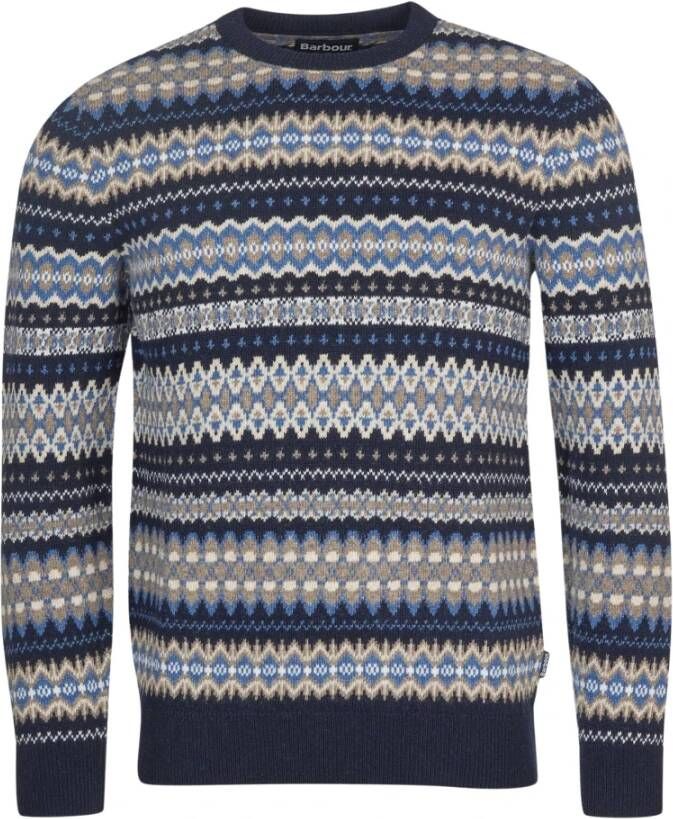 Barbour Ronde hals gekweek , Blauw, Heren