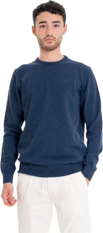 Barbour Ronde hals gekweek , Blauw, Heren